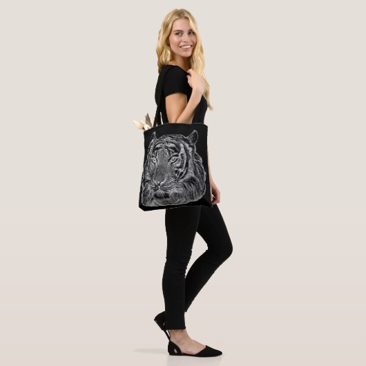 chroom silver tiver tote bag (Op model)