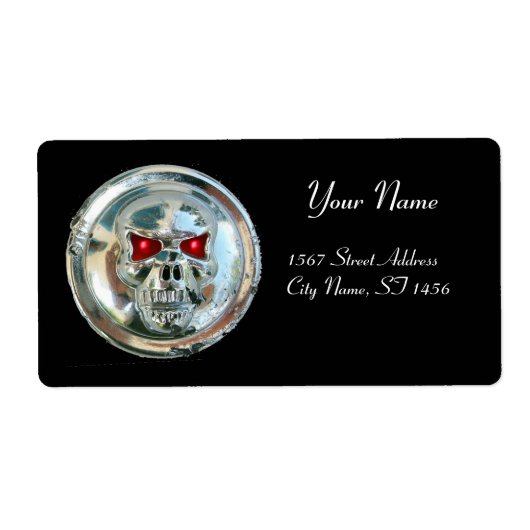 CHROOM SKULL Black Etiket (Voorkant)