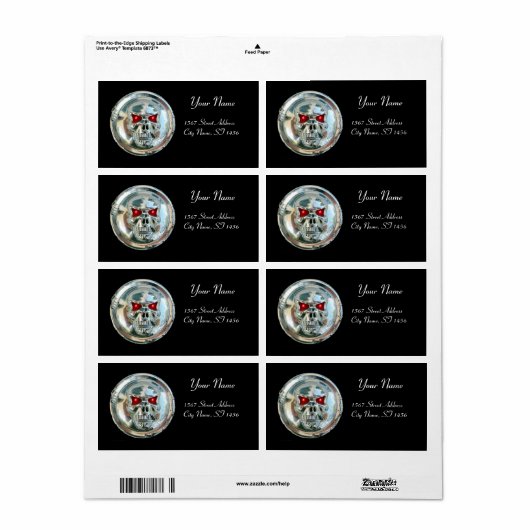 CHROOM SKULL Black Etiket (Full Sheet)