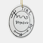 CHROOM SKULL DAMASK/PIRATES TREASURE MAP KERAMISCH ORNAMENT (Rechts)