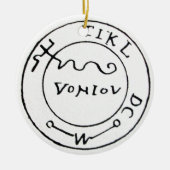 CHROOM SKULL DAMASK/PIRATES TREASURE MAP KERAMISCH ORNAMENT (Voorkant)