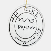 CHROOM SKULL DAMASK/PIRATES TREASURE MAP KERAMISCH ORNAMENT (Links)