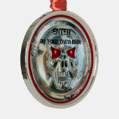 CHROOM SKULL DEUR HANGER METALEN ORNAMENT (Rechts)