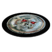 CHROOM SKULL IN BLACK SNIJPLANK (Hoek)