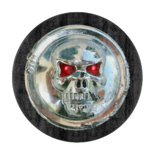 CHROOM SKULL IN BLACK SNIJPLANK