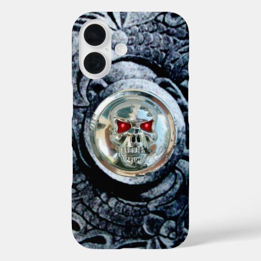 CHROOM SKULL MET FANTASIE GRIFFIOENEN Case-Mate iPhone CASE (Achterkant)