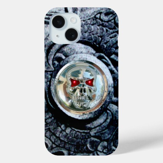 CHROOM SKULL MET FANTASIE GRIFFIOENEN Case-Mate iPhone CASE (Achterkant)