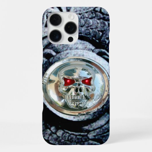 CHROOM SKULL MET FANTASIE GRIFFIOENEN iPhone HOESJE (Achterkant)