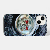 CHROOM SKULL MET FANTASIE GRIFFIOENEN iPhone HOESJE (Achterkant horizontaal)