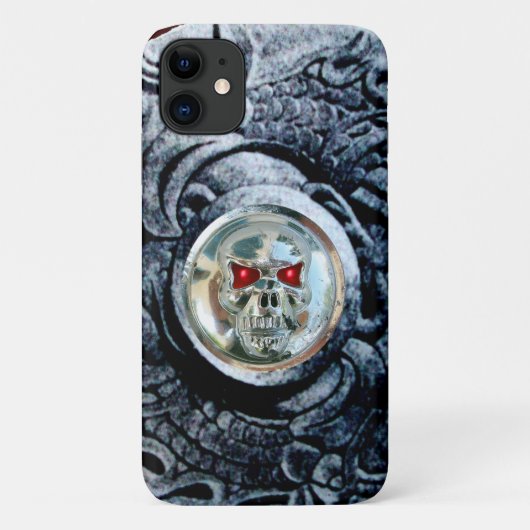 CHROOM SKULL MET FANTASY GRIFFINS Case-Mate iPhone CASE (Achterkant)