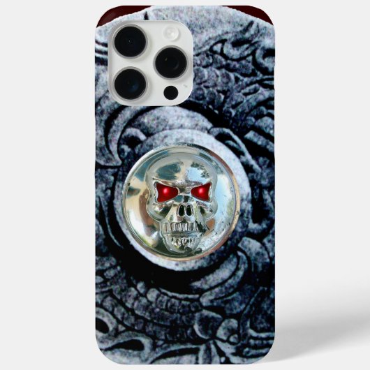CHROOM SKULL MET FANTASY GRIFFINS Case-Mate iPhone CASE (Achterkant)