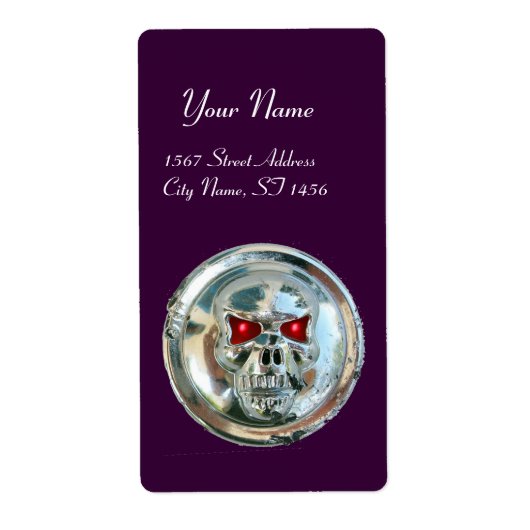 CHROOM SKULL Red Etiket (Voorkant)