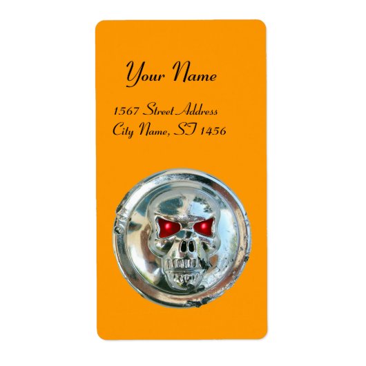 CHROOM SKULL Yellow Etiket (Voorkant)