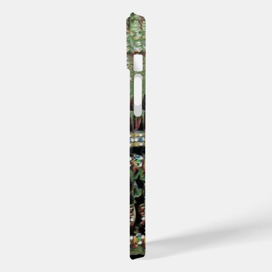 CHROOM SKULL, ZWARTE GREEN RODE EMERALD GEM STONES Case-Mate iPhone CASE (Achterkant / Links)