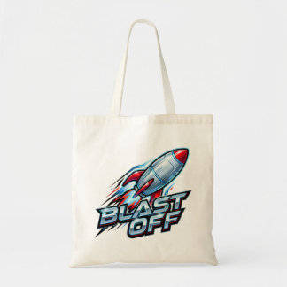 Chroom Space Raket Lanceert Tote Bag