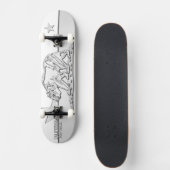 Chroom van witte Design in de REPUBLIEK CALIFORNIA Skateboard (Voorkant)
