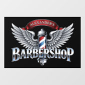 Chroom Vleugelige Kapperpaal Raamsticker (Vel)