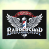 Chroom Vleugelige Kapperpaal Raamsticker (Vel 3)