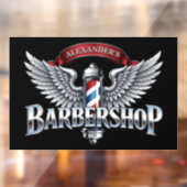 Chroom Vleugelige Kapperpaal Raamsticker (Vel 2)