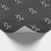 Chroom zoals Capricorn Sign Black Carbon Fibre Cadeaupapier (Hoek)