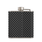 Chroom zoals Capricorn Sign Black Carbon Fibre Heupfles (Achterkant)