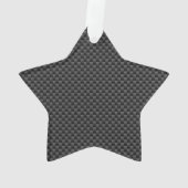 Chroom zoals Capricorn Sign Black Carbon Fibre Ornament (achterkant)