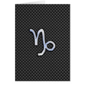 Chroom zoals Capricorn Zodiac Sign on Carbon Fibre (Voorkant)