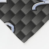 Chroom zoals Capricorn Zodiac Sign on Carbon Fibre Fleece Deken (Hoek)