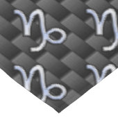 Chroom zoals Capricorn Zodiac Sign on Carbon Fibre Tafelkleed (Gekanteld)