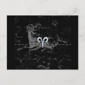 Chroom zoals het Aries-zodiacsymbool op Hevelius 1 Briefkaart (Voorkant)