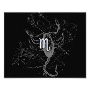 Chroom zoals het Teken van de Dierenriem van Foto Afdruk