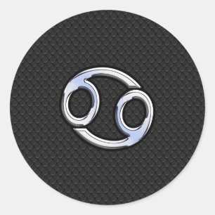 Chroom zoals het Teken van de Dierenriem van Ronde Sticker