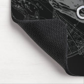 Chroom zoals Leeuw sterrenbeeld op Hevelius 1690 Muismat (Hoek)