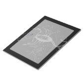 Chroom zoals Schorpioen Sterrenbeeld op Hevelius 1 Notitieblok (Schuin)