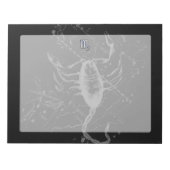 Chroom zoals Schorpioen Sterrenbeeld op Hevelius 1 Notitieblok (Voorkant)