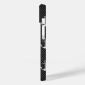 Chroomachtig anker op koolstofvezel patroon Case-Mate iPhone case (Achterkant / Links)