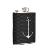 Chroomanker op afdruk van koolstofvezel heupfles (Rechts)