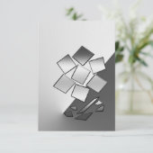 chroombenzine bedankkaart (Staand voorkant)