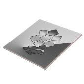 chroombenzine tegeltje (Zijkant)