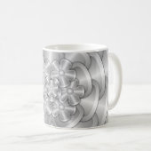 Chroombloemen - Silver Coffee Mok (Voorkant rechts)