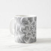 Chroombloemen - Silver Coffee Mok (Voorkant links)