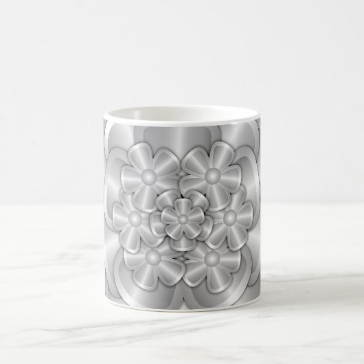 Chroombloemen - Silver Coffee Mok (Center)