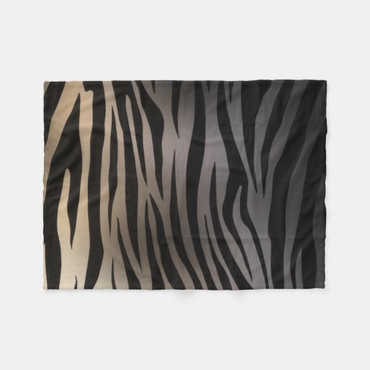 Chroomeffect Zebra afdrukken Fleece Deken (Voorkant (Horizontaal))