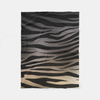 Chroomeffect Zebra afdrukken Fleece Deken