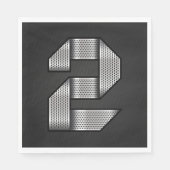 Chroomgetal Twee papierdoekjes Servet (Voorkant)