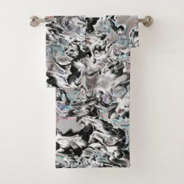 Chroomkleuren met gradiënt of damp, zwart-wit tot  bad handdoek