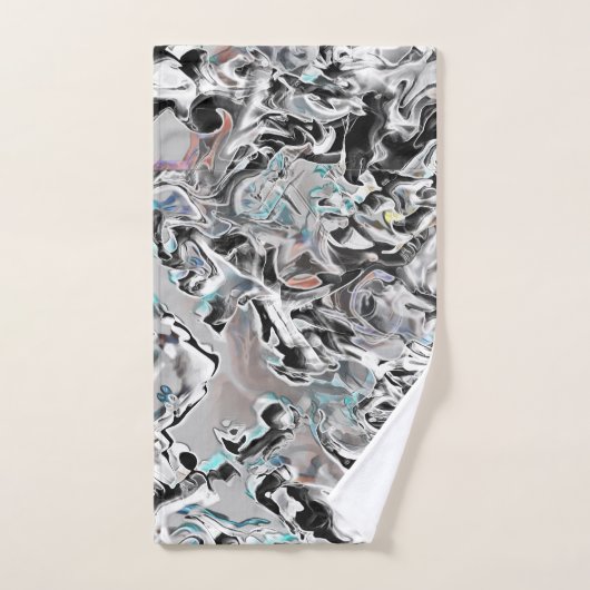 Chroomkleuren met gradiënt of damp, zwart-wit tot  bad handdoek (Handdoek)