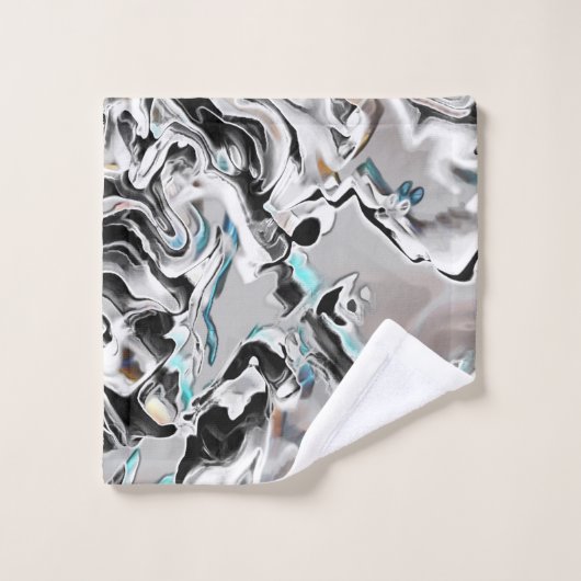 Chroomkleuren met gradiënt of damp, zwart-wit tot bad handdoek (Wasdoekje)