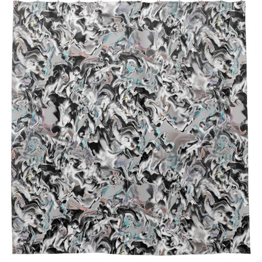 Chroomkleuren met gradiënt of damp, zwart-wit tot douchegordijn (Voorkant)