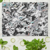 Chroomkleuren met gradiënt of damp, zwart-wit tot  theedoek (Gevouwen)